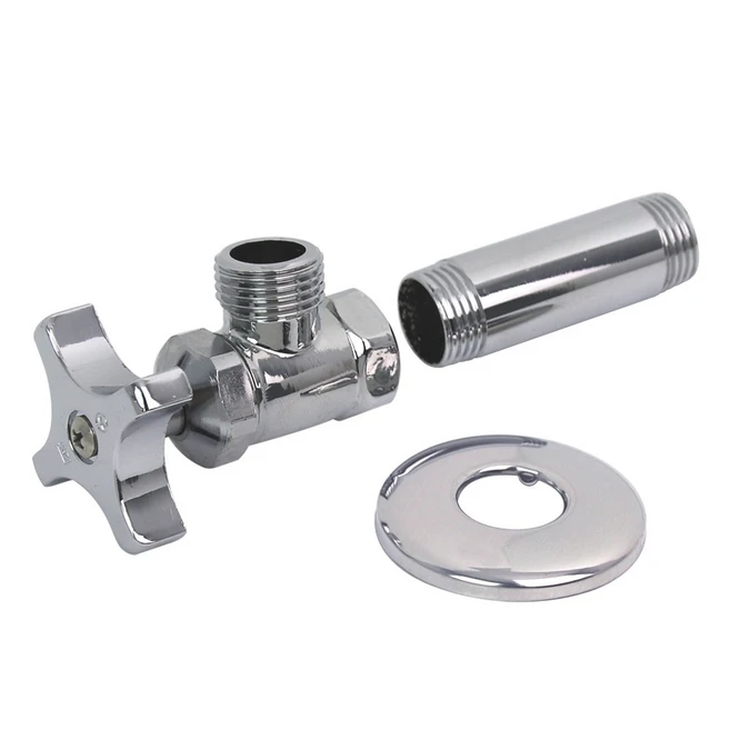 [기타]분리형 관붙이 앵글밸브 KC인증 KS규격 세면대 부속품 양변기 화장실 부품 수전, 분리형 관붙이 앵글밸브