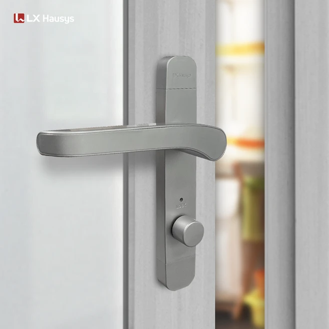 LG LX 하우시스 터닝도어 항균 손잡이 다용도실 현관 중문 세탁실 스쿼마 잠금 핸들, 1개, 좌측손잡이