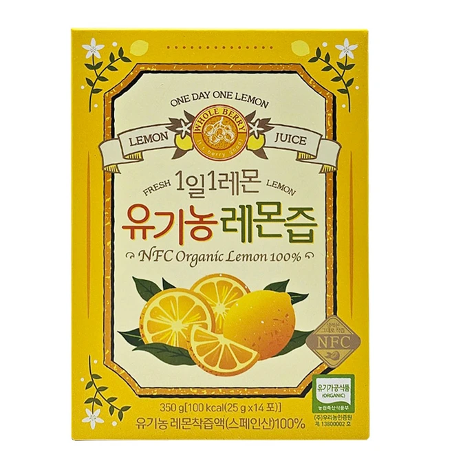 홀베리 유기농 1일 1레몬즙, 350g, 6개