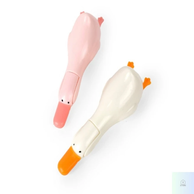 로켓버켓스토어 오리 머리카락 청소 집게 머리카락집게, 핑크, 1개