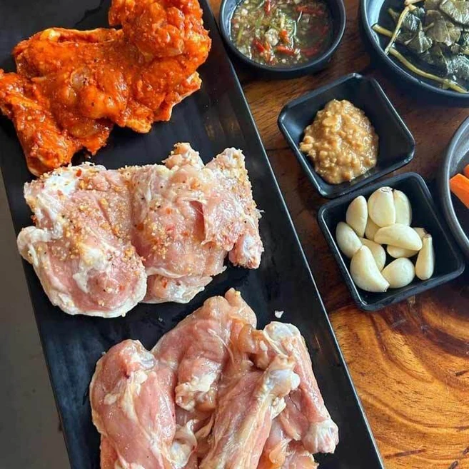 닭갈비맛집매장직송하남숯불닭갈비 혼합3종(고추장3팩 간장3팩 소금3팩)240g캠핑바비큐(c), 3개, 240g
