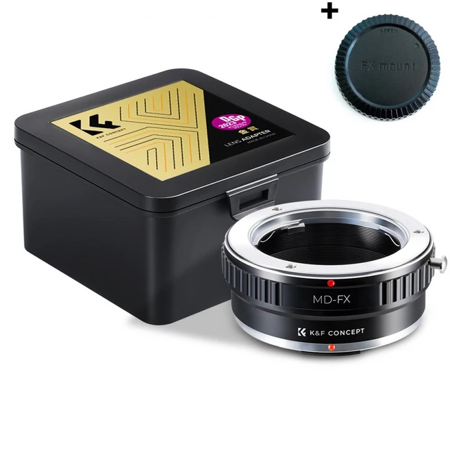 KnF MD-FX 렌즈 어댑터 미놀타 MD 렌즈 - 후지 X 바디 (뒤캡옵션) Minolta MD Lens to Fuji X adapter (FX cap option), MD-FX + 뒤캡, 1개