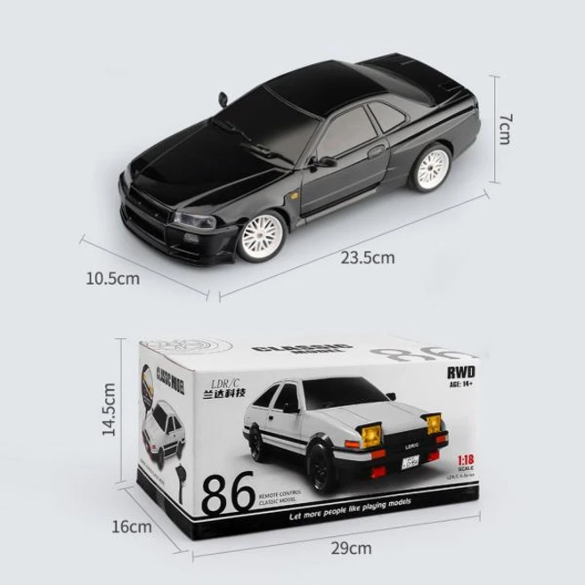 rc카 LDRC A99 118 RWD RC 카 드리프트 리모컨 레이싱 차량 모델 조명 장난감 소년용 선물 끝없이 재미있는, 1개