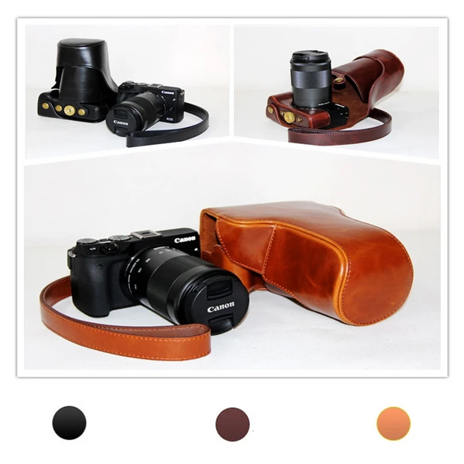 캐논 미러리스 Eos M3 가죽케이스, 캐논 EOS M3 가죽케이스, 카멜, 1개