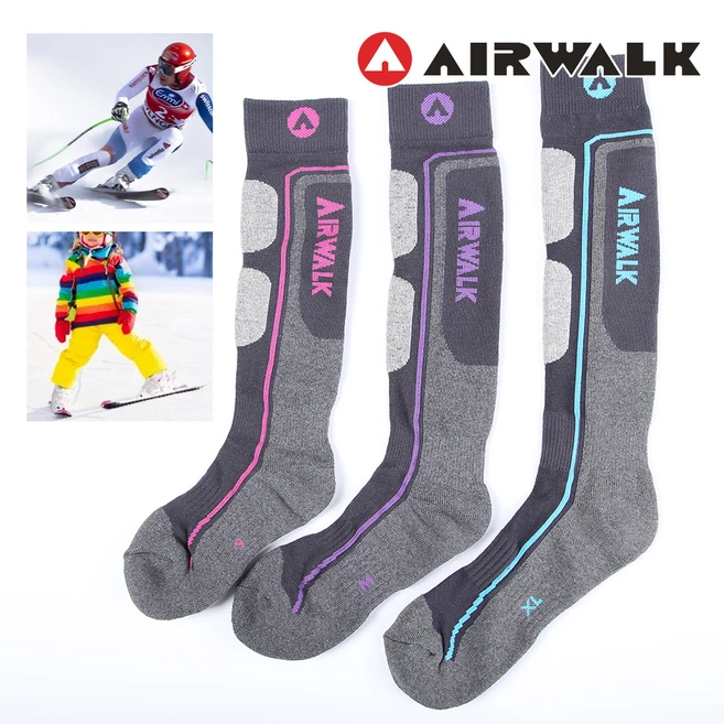 cozysocks 남자 여자 아동 스노우보드 스키양말, 블루2켤레, 1개