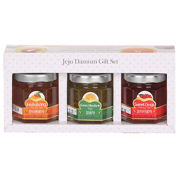 제주담움 꿀차 3종 선물세트, 한라봉꿀차 50g + 오미자꿀차 50g + 청귤차 50g, 1세트