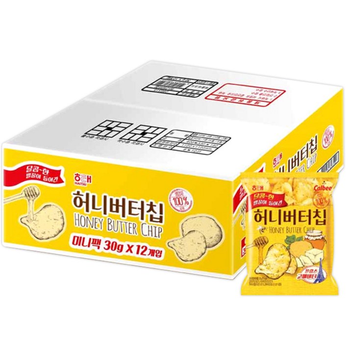 해태제과 허니버터칩 미니, 30g, 12개
