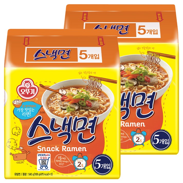 오뚜기 스낵면 108g, 10개