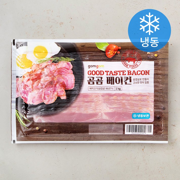 곰곰 베이컨(냉동), 1kg, 1개