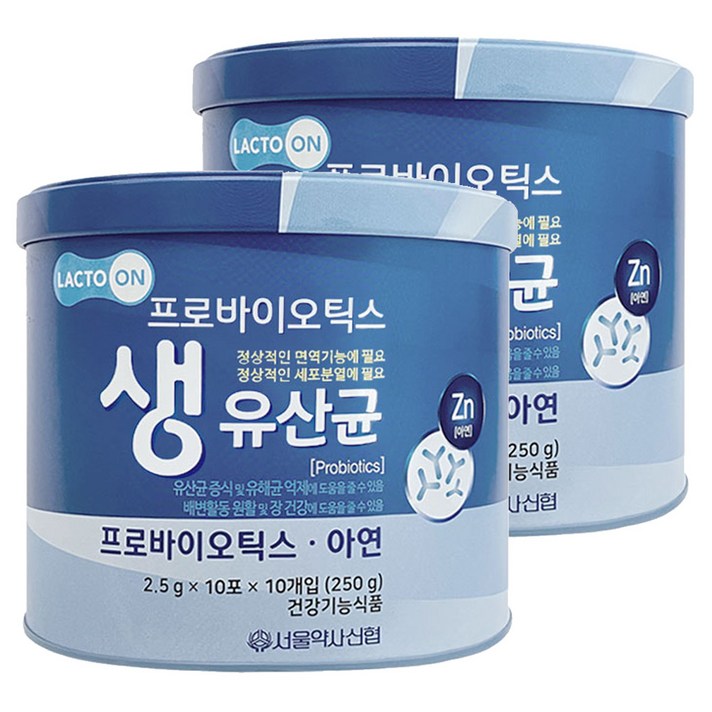 서울약사신협 프로바이오틱스 생유산균 100포, 250g, 2개