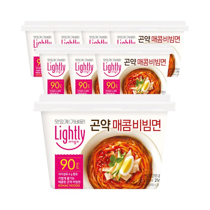 라이틀리 곤약 매콤 비빔면 216.5g, 8개