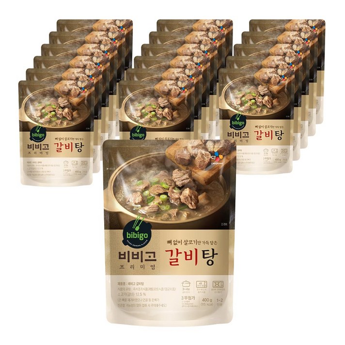 비비고 갈비탕, 400g, 18개
