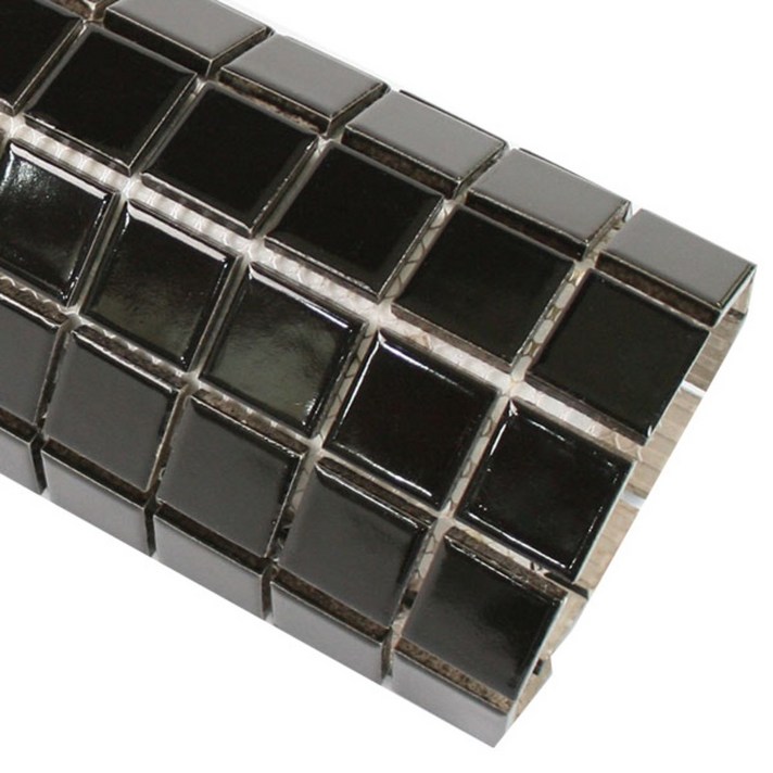 이누데코 자기질모자이크 25mm 5ea, 블랙 유광, 5개입