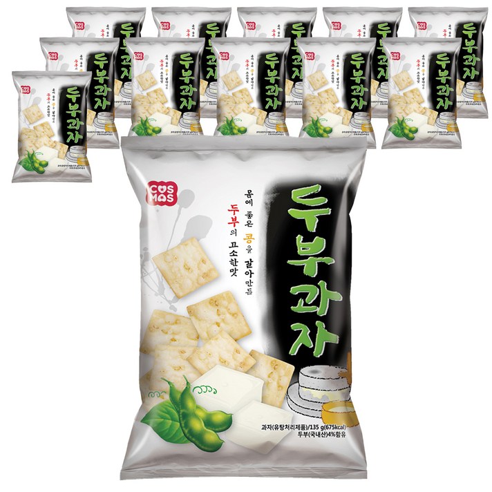 코스모스제과 두부과자, 135g, 12개