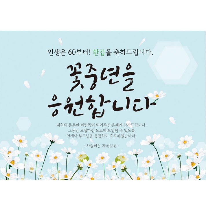 환갑 현수막 H01, 블루