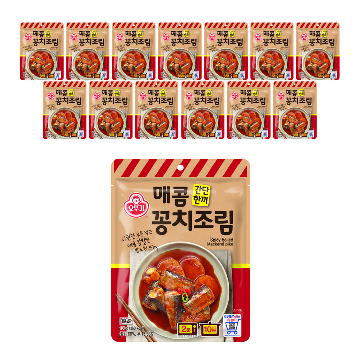 오뚜기 간단한끼 매콤꽁치조림, 150g, 14개