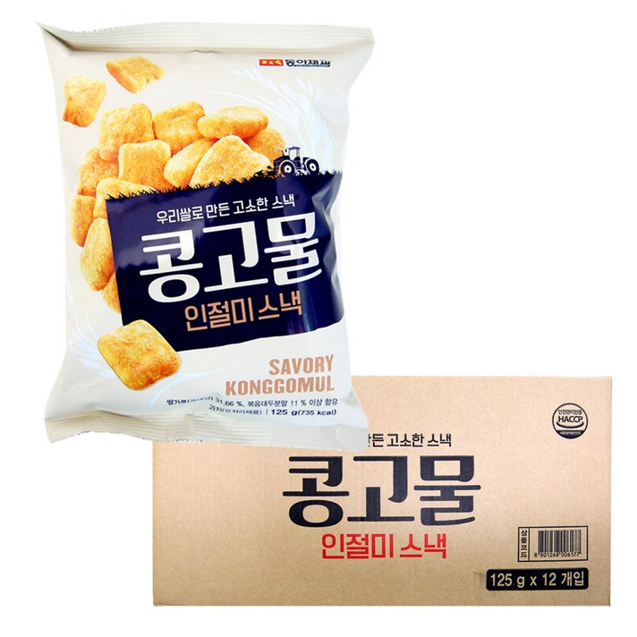 동아제과 콩고물 인절미 스낵, 125g, 12개