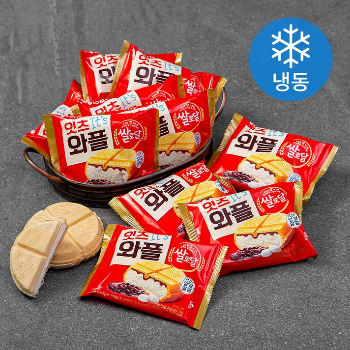 롯데제과 잇츠와플 쌀로달 아이스크림 (냉동), 150ml, 12개입