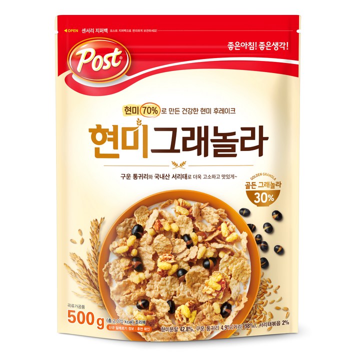 포스트 현미 그래놀라 시리얼, 500g, 1개