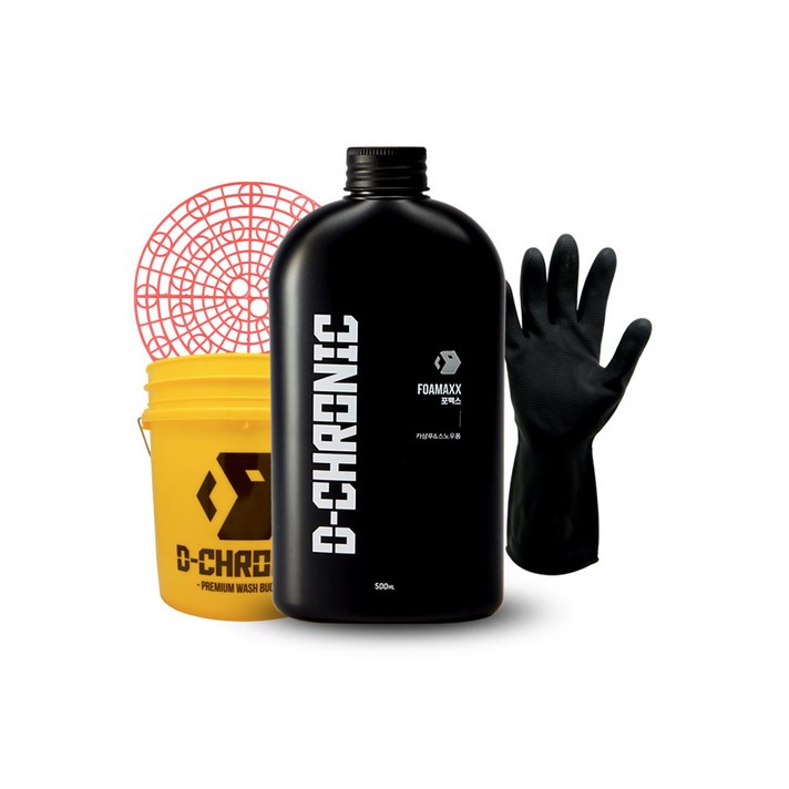 디크로닉 버킷 카샴푸 옐로우 500ml 세트 A-3 + 고무장갑, 1세트