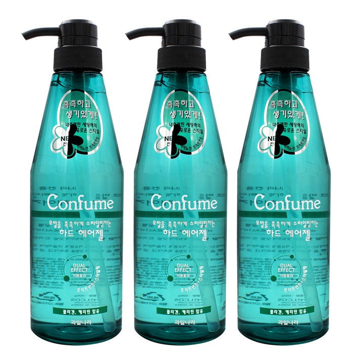 과일나라 컨퓸 하드 헤어젤, 600ml, 3개