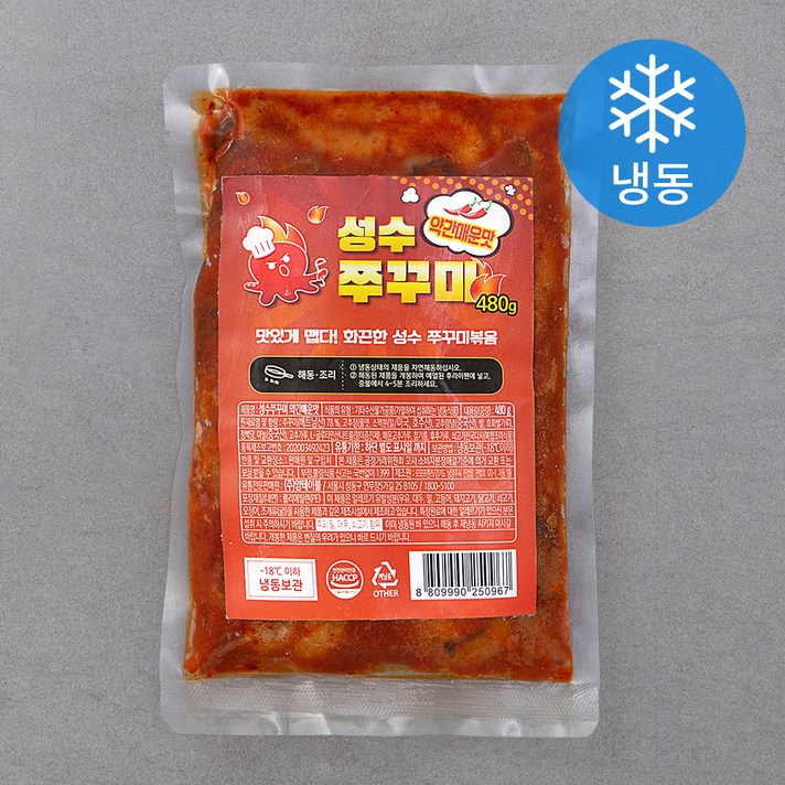 얌테이블 성수 쭈꾸미 약간매운맛 (냉동), 480g, 1개