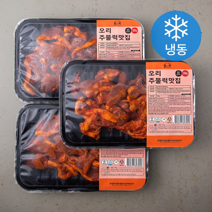 홈스쿡 오리 주물럭맛집 (냉동), 300g, 3팩