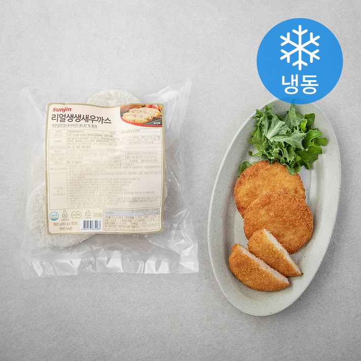선진팜 리얼 생생 새우 까스 (냉동), 800g, 1개
