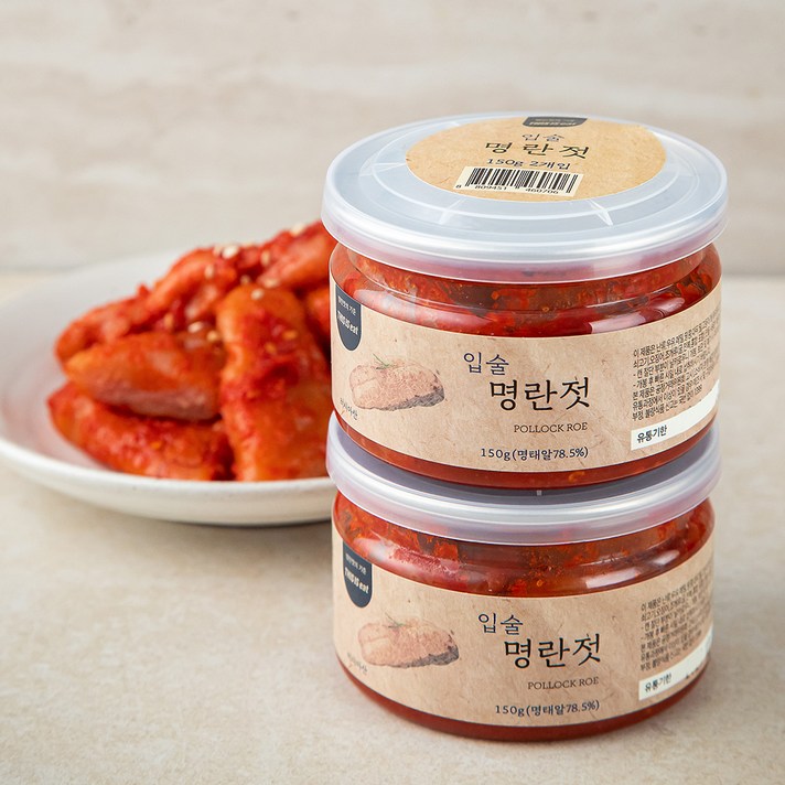 입술젓갈 양념 명란젓, 150g, 2개