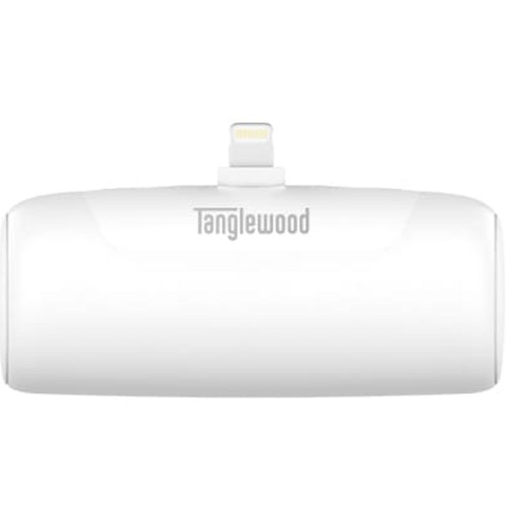 탱글우드 도킹 일체형 보조배터리 5000mAh 라이트닝 애플8핀, TW-PB01-LD, 화이트