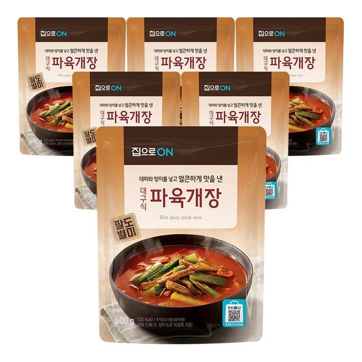 집으로온 대구식 파육개장, 500g, 6개