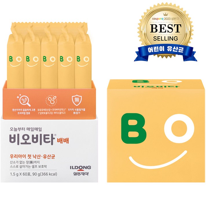 비오비타 배배 낙산균 유산균 분말 스틱, 60포, 1개