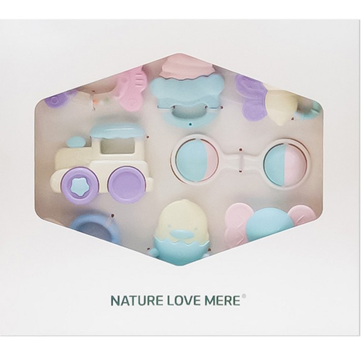 네이쳐러브메레 츄어블 딸랑이 치발기 8종 선물세트, 혼합색상, 1세트