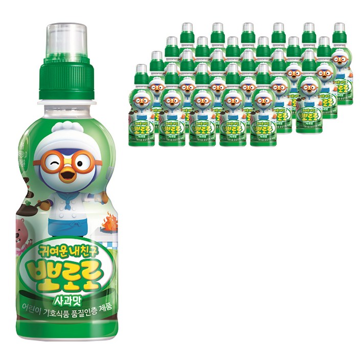 팔도 뽀로로 사과맛 어린이음료 235ml, 48개