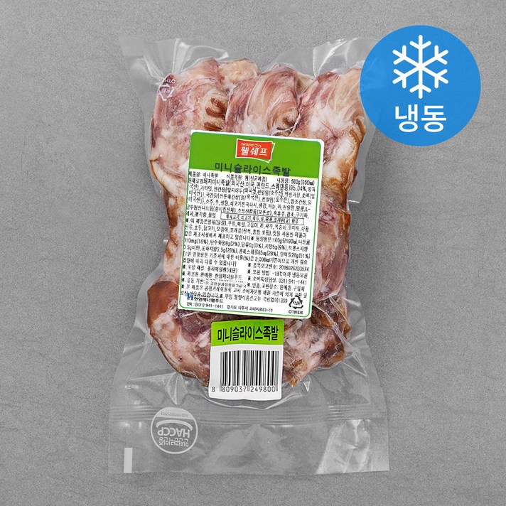 웰쉐프 미니슬라이스 족발 (냉동), 500g, 1개