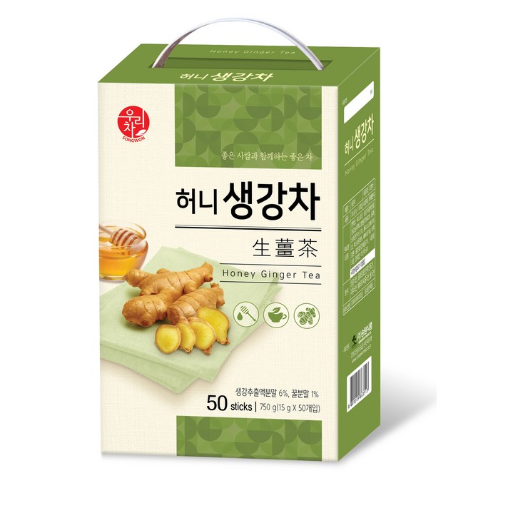 송원 허니생강차 50T, 15g, 50개