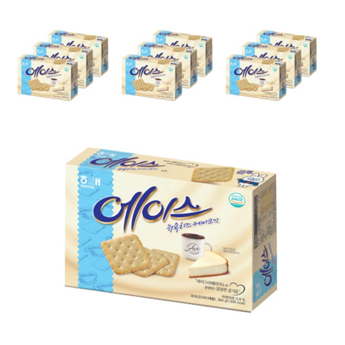 해태에이스 뉴욕치즈케이크맛, 364g, 10개