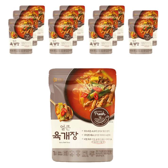 아워홈 얼큰 육개장, 300g, 12개