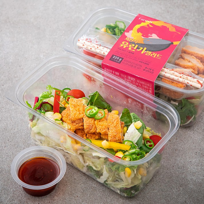 팜에이트 사천식 유린기 샐러드, 225g, 2팩