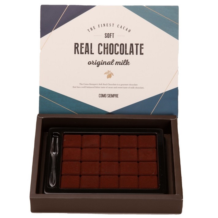 꼬모쎔쁘레 소프트 리얼 초콜릿 오리지널, 90g, 1개