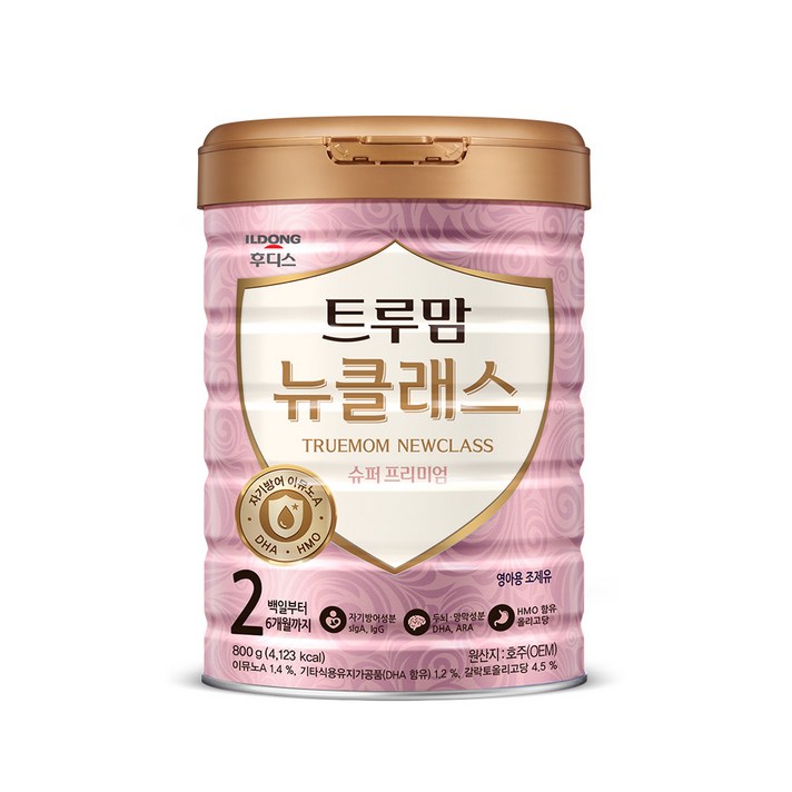 일동후디스 트루맘 뉴클래스 슈퍼프리미엄 분유 2단계, 800g, 1개