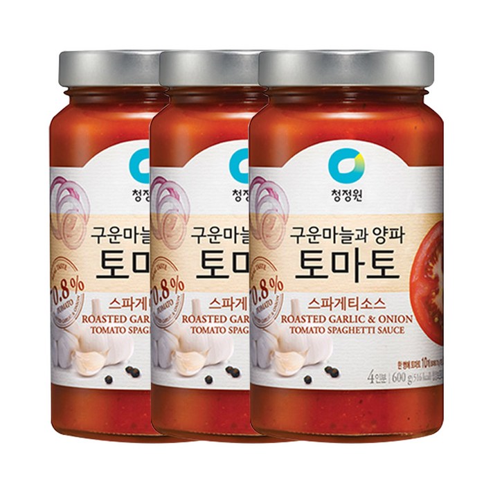 청정원 토마토 스파게티소스, 600g, 3개