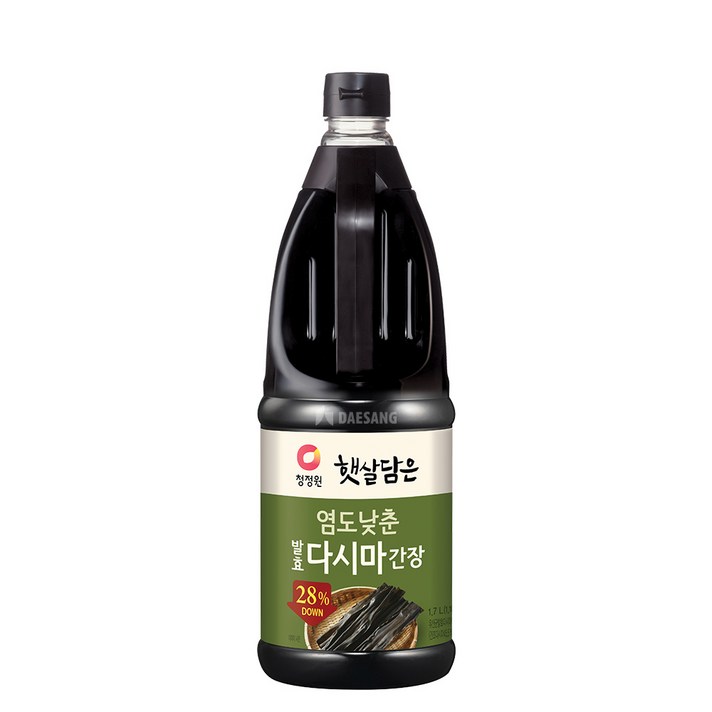 청정원 햇살담은 염도낮춘 발효다시마 간장, 1.7L, 1개