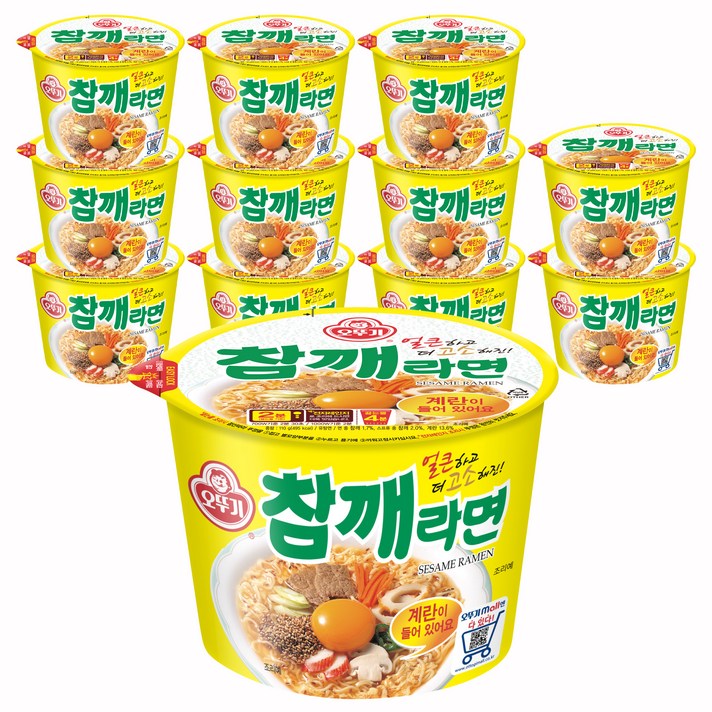 오뚜기 참깨 컵라면 110g, 12개