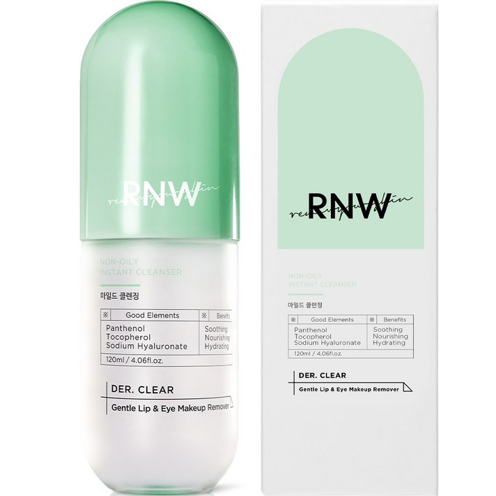RNW 더 클리어 젠틀 립 앤 아이 메이크업 리무버, 120ml, 1개