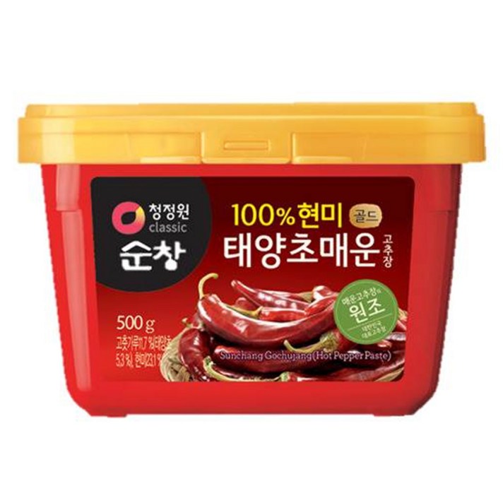청정원순창 태양초 매운 고추장, 500g, 1개