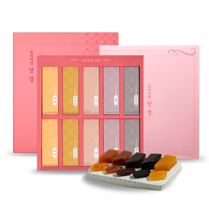 화과방 프리미엄 양갱 10p + 쇼핑백 세트, 1kg, 1세트