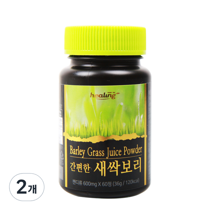 힐링 간편한 새싹보리 영양제, 60정, 36g, 2개