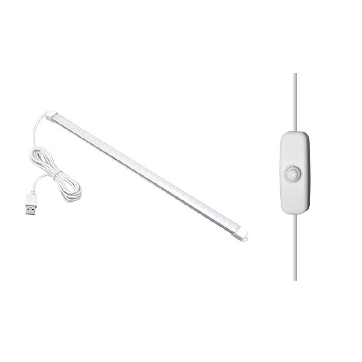 대한 단색 USB LED 바 100cm 6W, 하얀빛