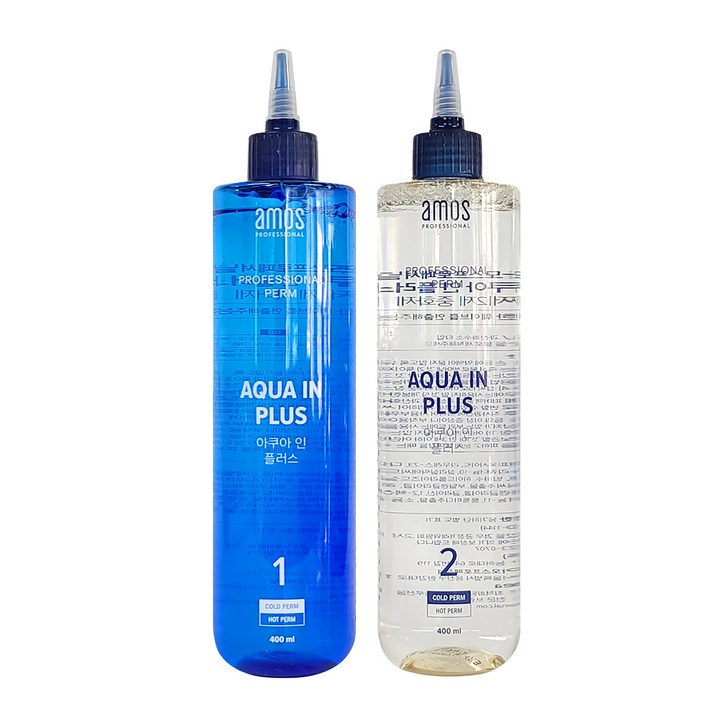 아모스 아쿠아 인 플러스 퍼머제 1제 400ml + 2제 400ml, 1세트